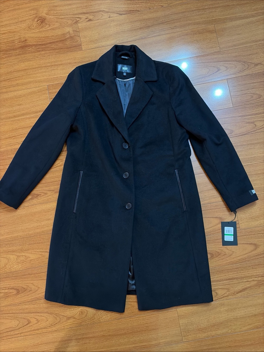 DKNY Womens Walker Wool Coat Size L